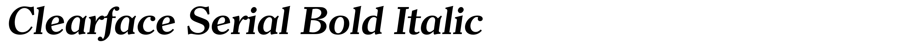 Clearface Serial Bold Italic